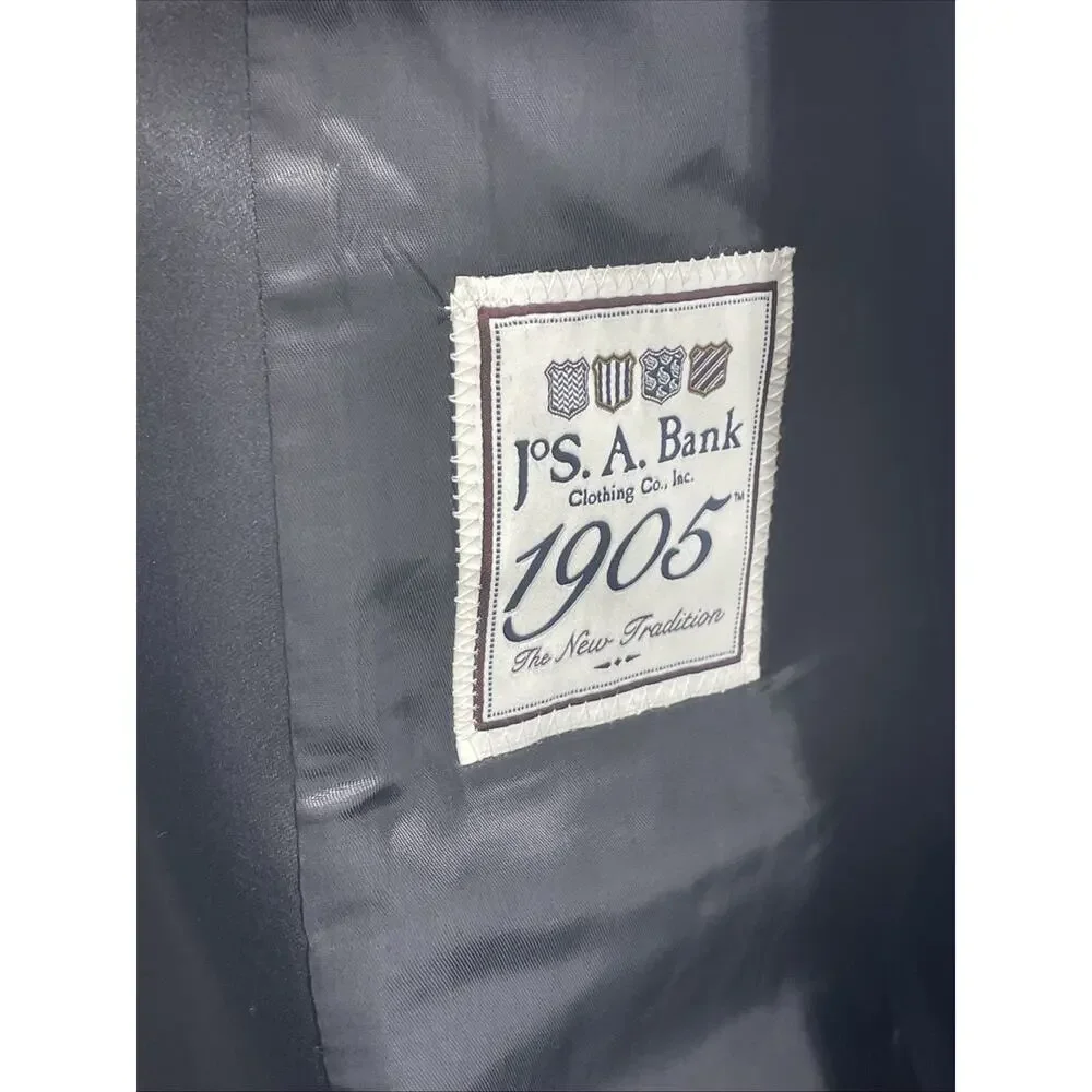 NWT Jos A Bank 1905 Black 1-Btn Notch Tuxedo Dinner Jacket Tailored Fit 42R $400